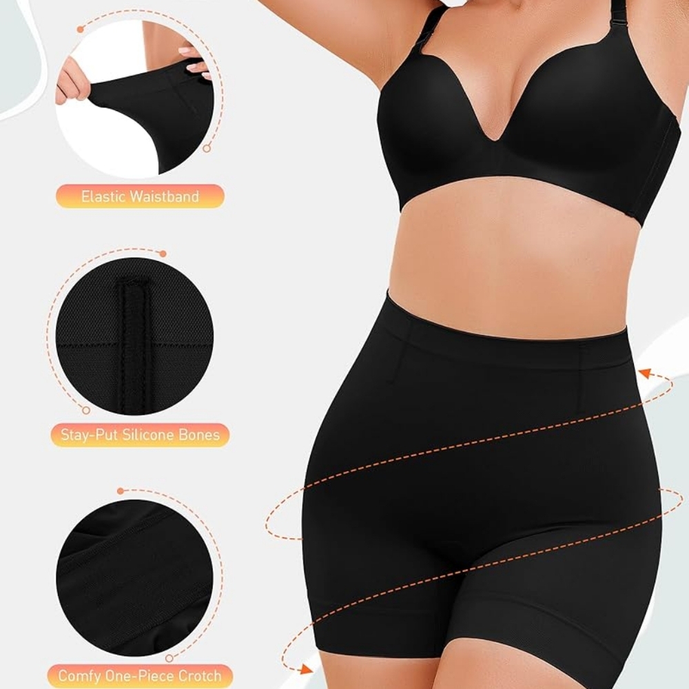 BESTENA Shapewear Shorts,Mid-Waist Body Shaper Shorts,Womens Shapewear XL New